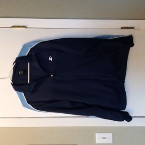 Starter blue/white zip front jacket sz L.